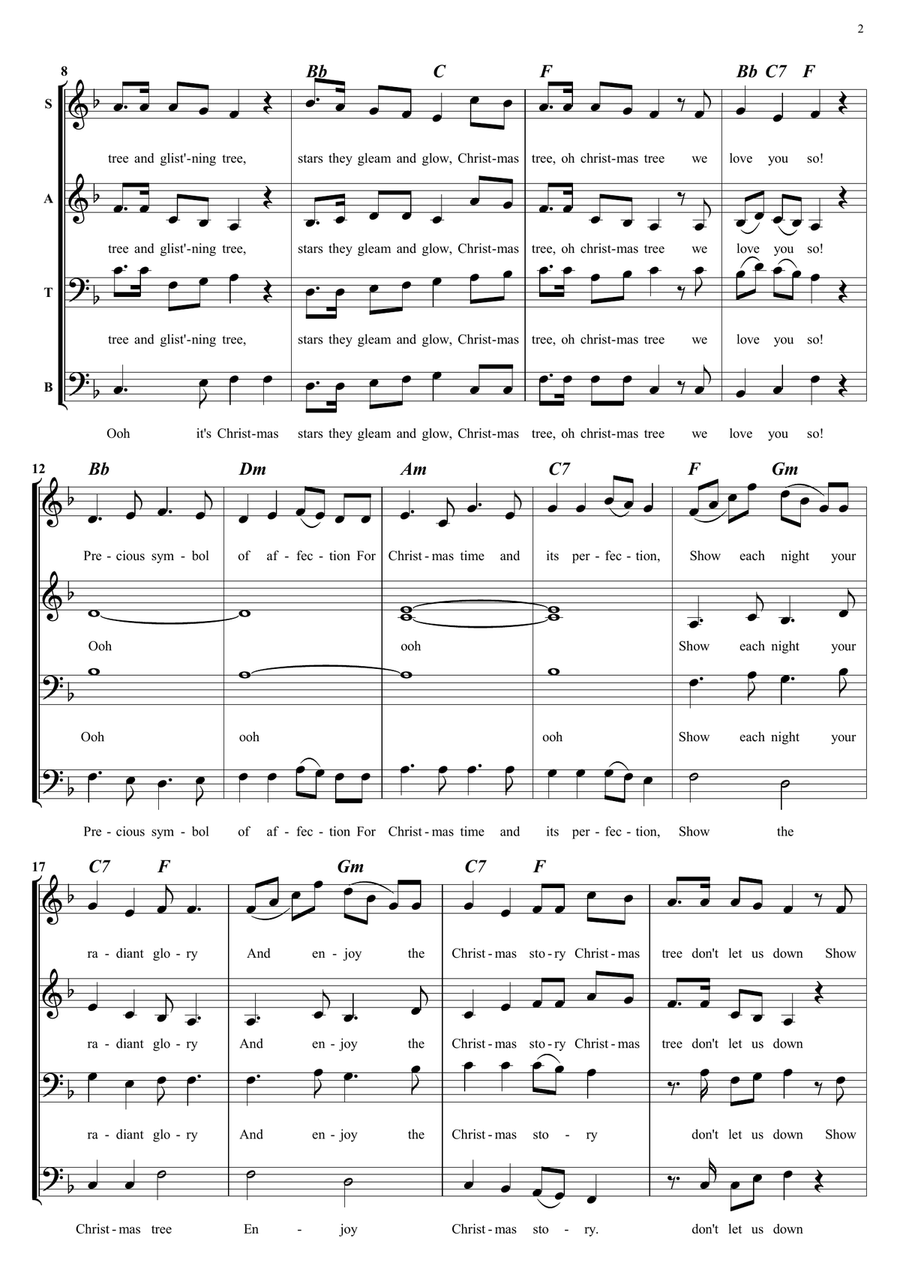 Song of the Christmastree 4-Part scores gallery preview page 2