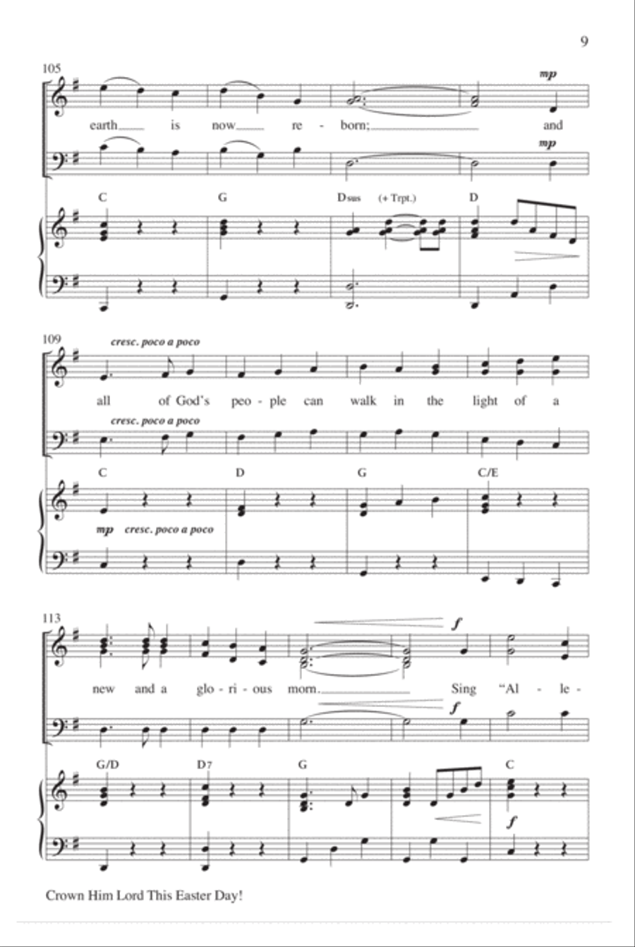 Crown Him Lord This Easter Day! 3-Part scores gallery preview page 9