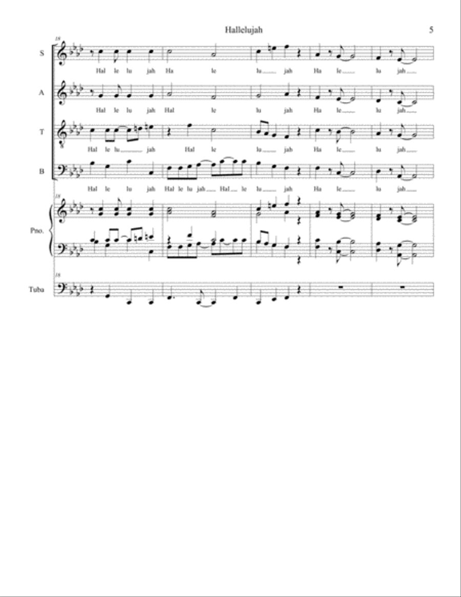 Hallelujah 4-Part scores gallery preview page 5