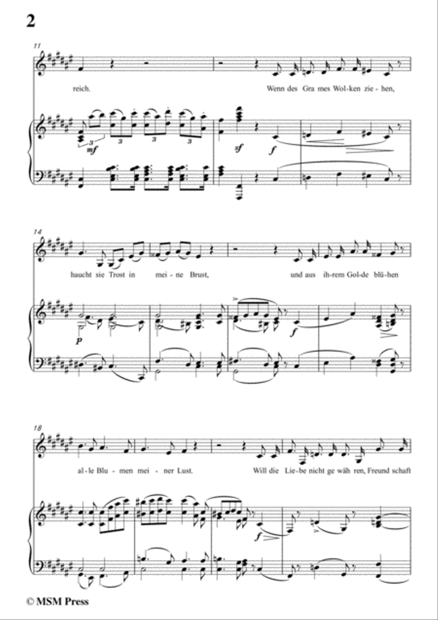 Schubert-Des Sängers Habe,in F sharp Major,for Voice&Piano Voice scores gallery preview page 4