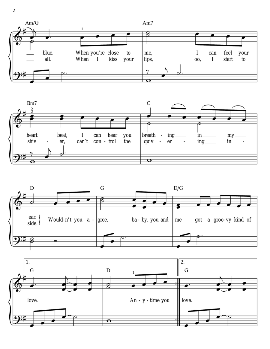 A Groovy Kind Of Love A Groovy Kind Of Love Easy Piano scores gallery preview page 2