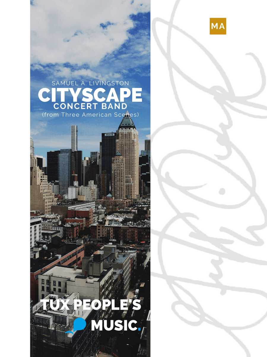 Cityscape (from Three American Scenes) Concert Band scores gallery preview page 1