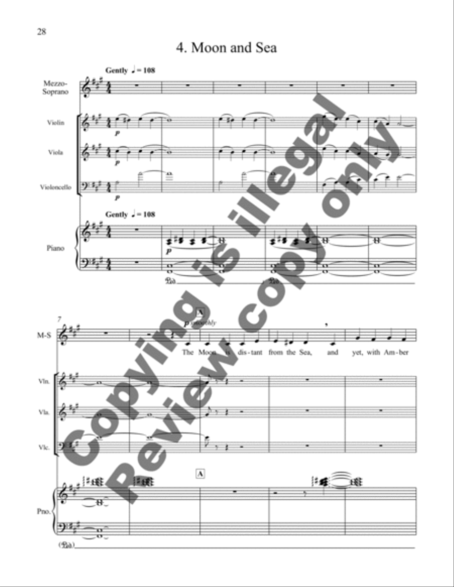 The Poet's Heart Piano Quartet scores gallery preview page 19