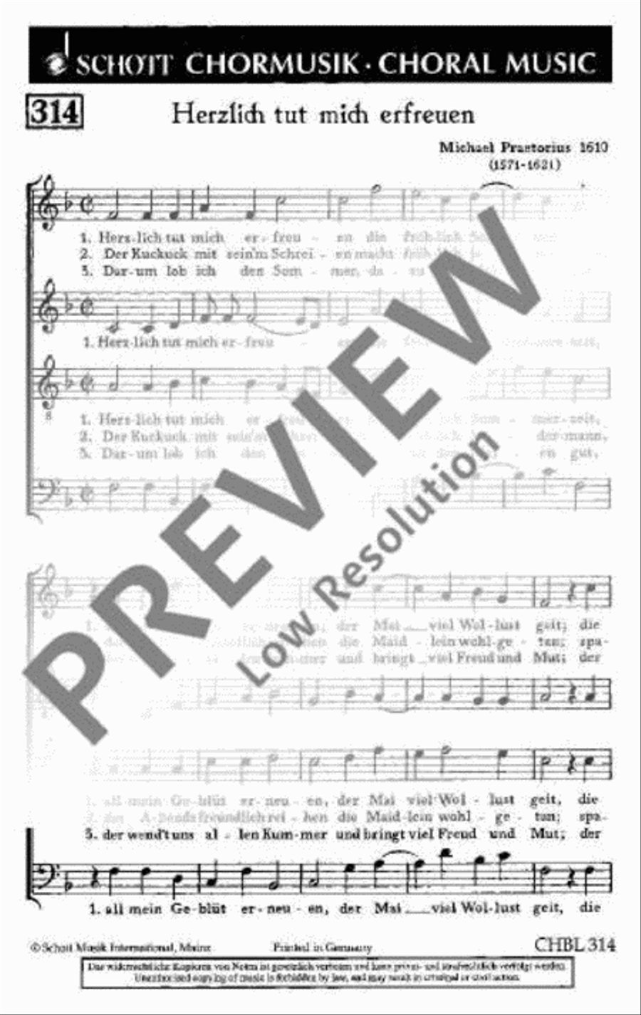 Herzlich tut mich erfreuen 4-Part scores gallery preview page 2