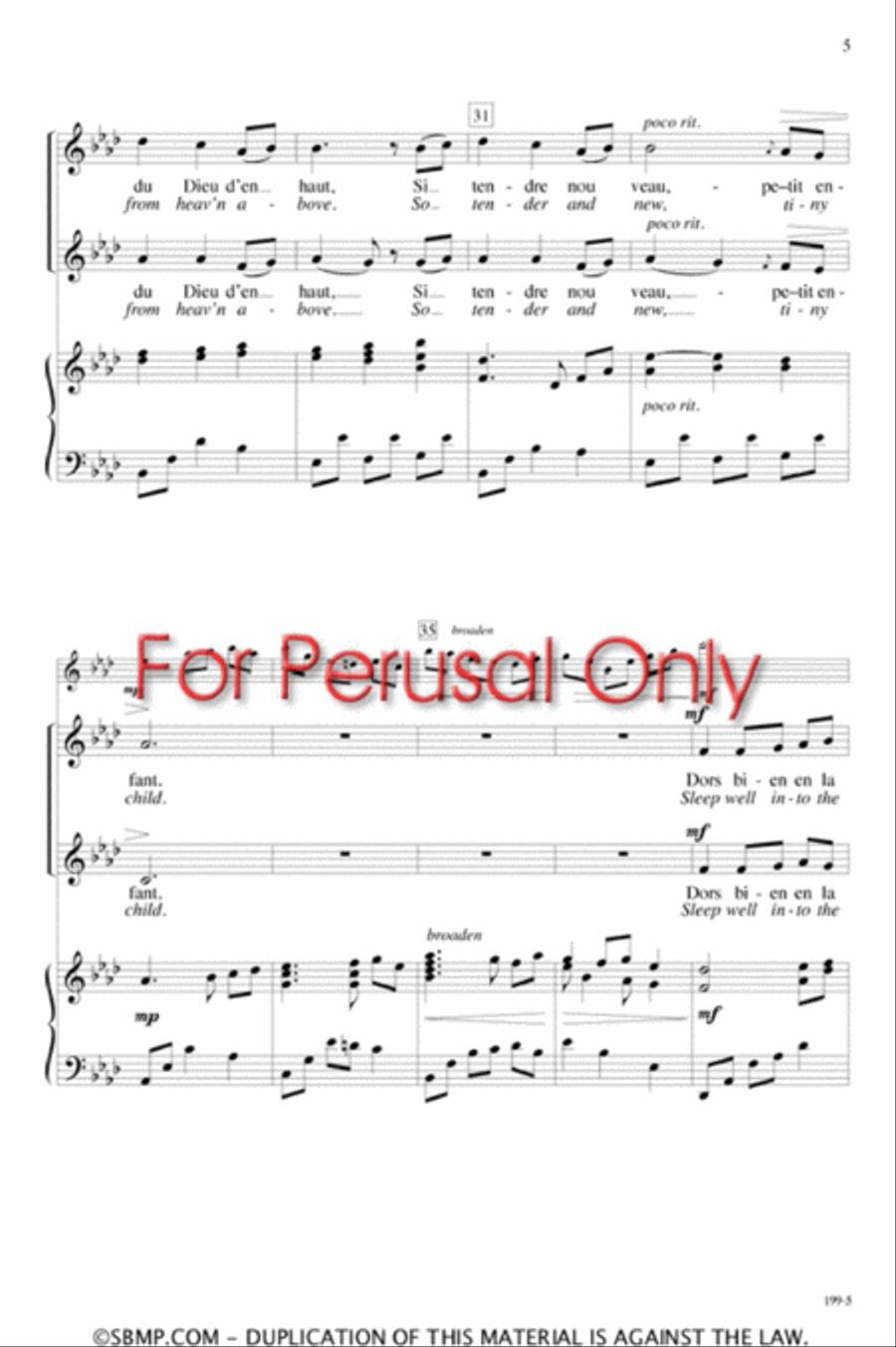 Petit Enfant - SA Octavo Petit Enfant - SA Octavo SA scores gallery preview page 4