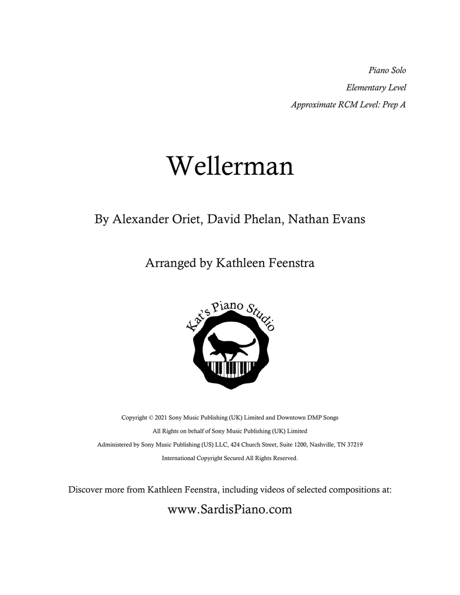 Wellerman Piano Method scores gallery preview page 1