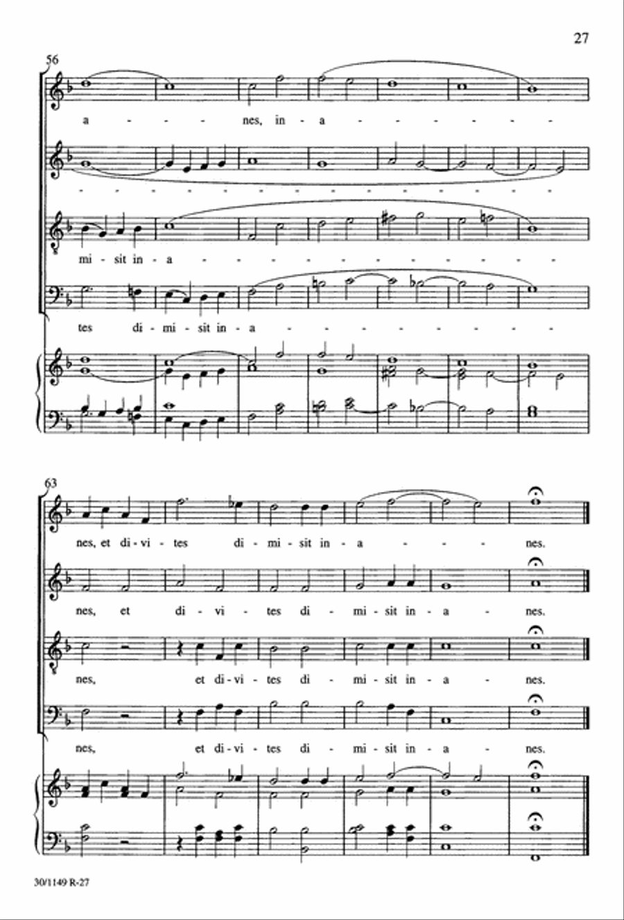Magnificat in F - Choral Score 4-Part scores gallery preview page 37