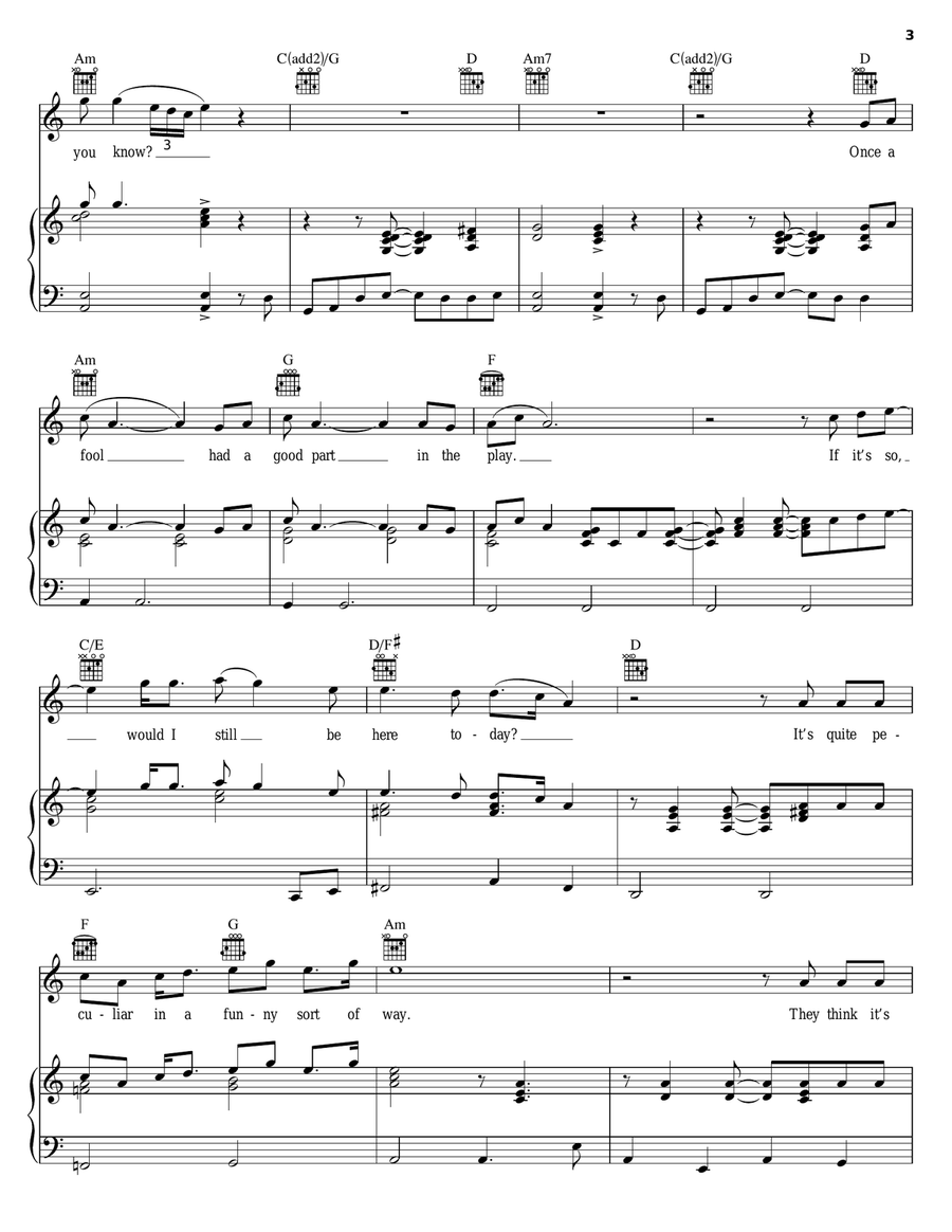 Madman Across The Water Piano, Vocal, Guitar scores gallery preview page 3