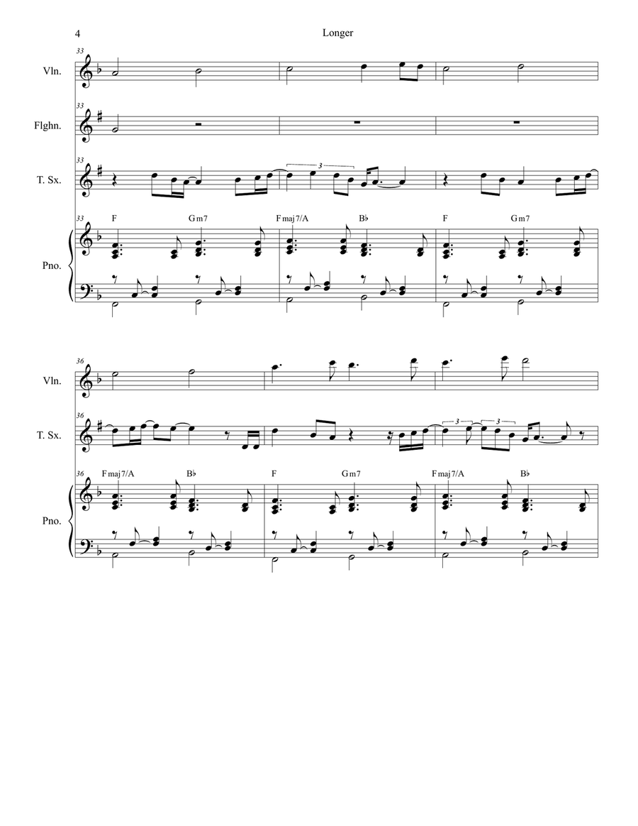 Longer Tenor Saxophone scores gallery preview page 4