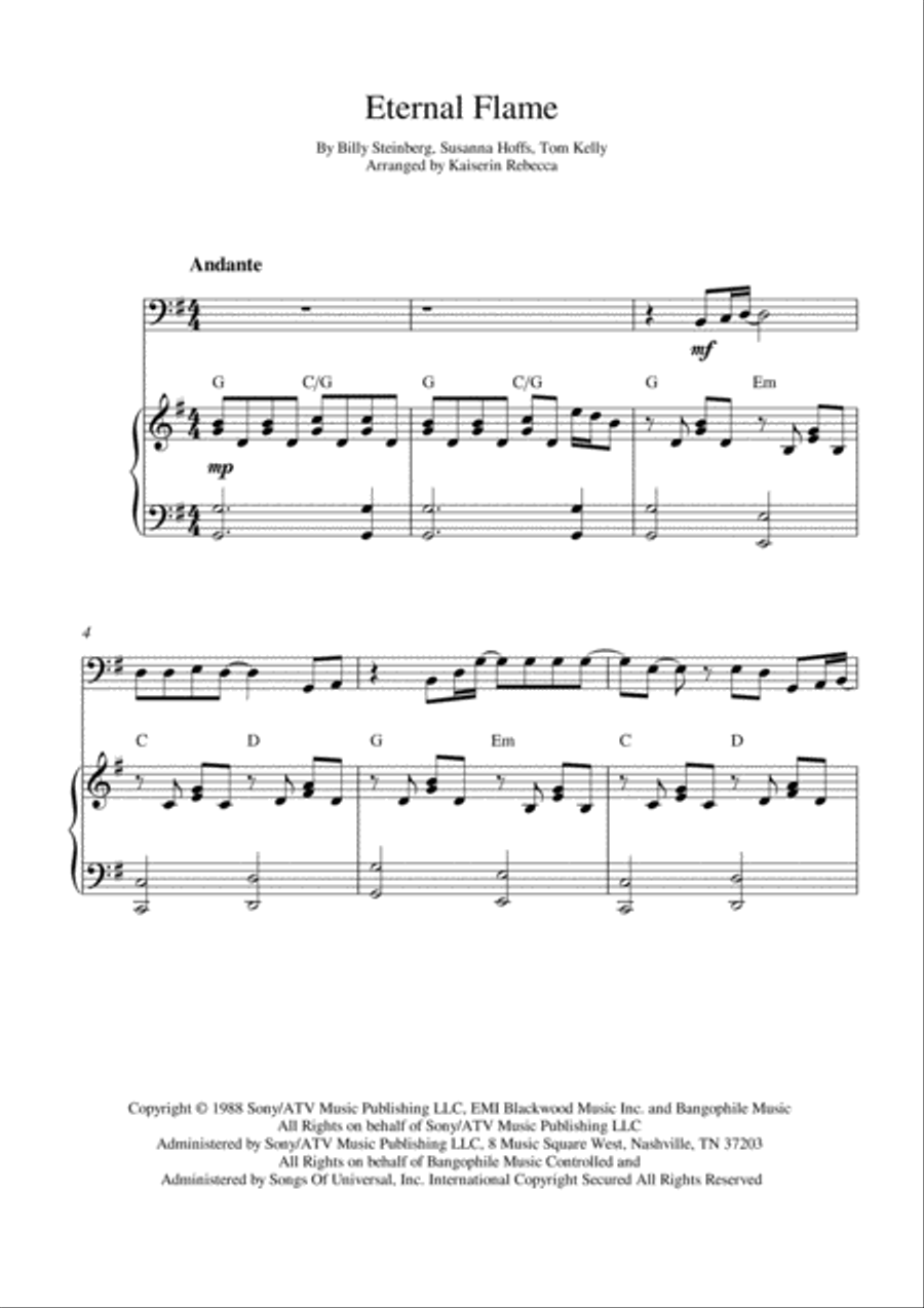 Eternal Flame Eternal Flame Piano scores gallery preview page 1