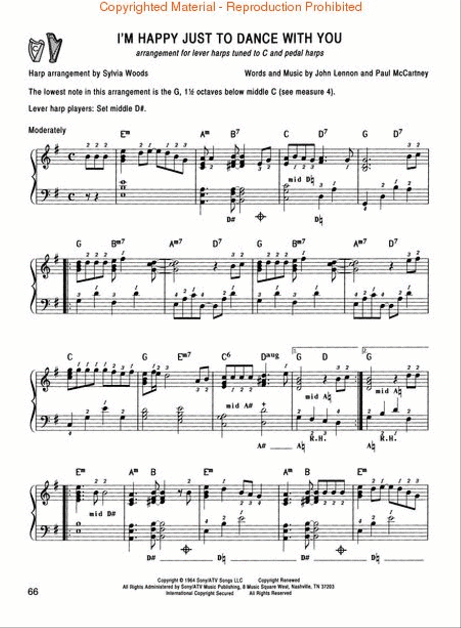 Lennon and McCartney for the Harp Celtic Harp scores gallery preview page 4