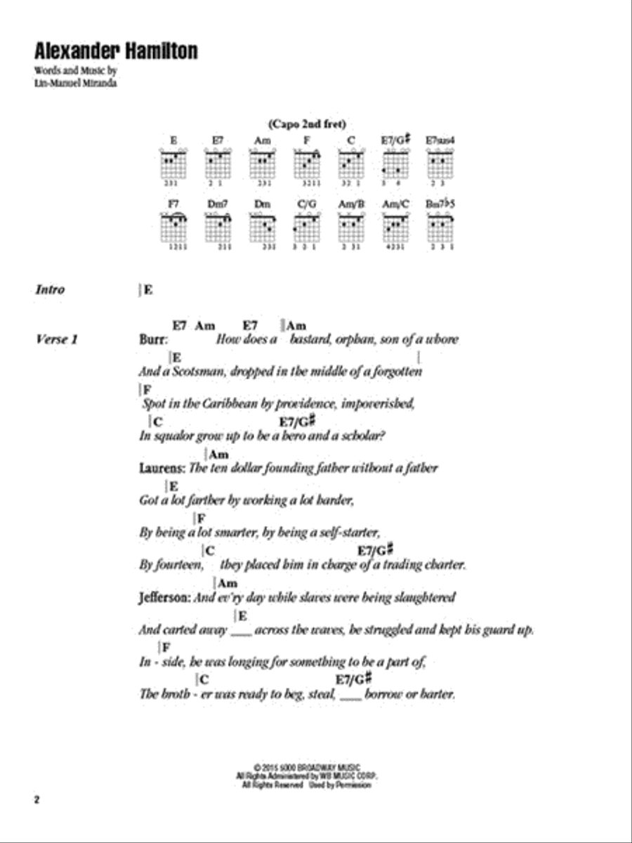 Hamilton Easy Guitar scores gallery preview page 4