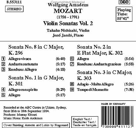 Violin Sonatas Vol. 2 image number null