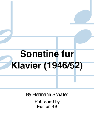 Book cover for Sonatine fur Klavier (1946/52)