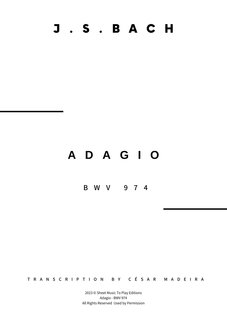 Adagio (BWV 974) - Piano Solo (Full Score) Piano Solo scores gallery preview page 2