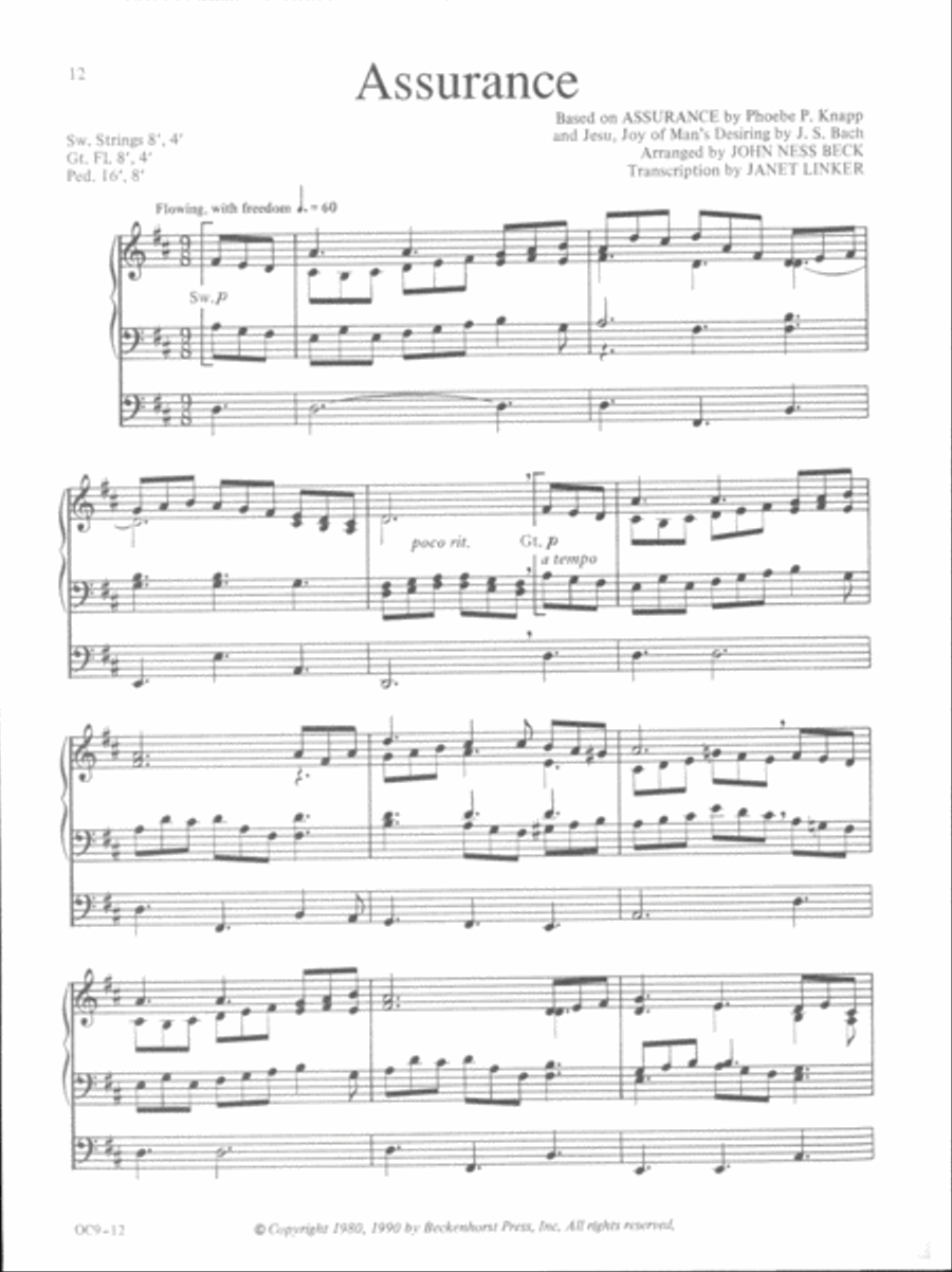 John Ness Beck Favorites for Organ Organ Solo scores gallery preview page 2