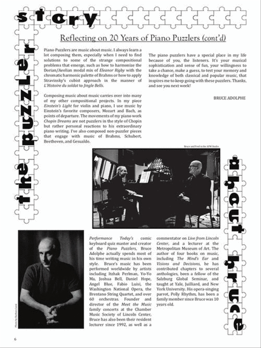 Bruce Adolphe's Piano Puzzlers – 20th Anniversary Edition Piano Solo scores gallery preview page 7