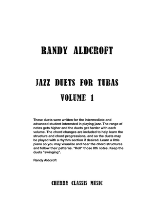 Book cover for Jazz Duets for Tubas, Volume 1