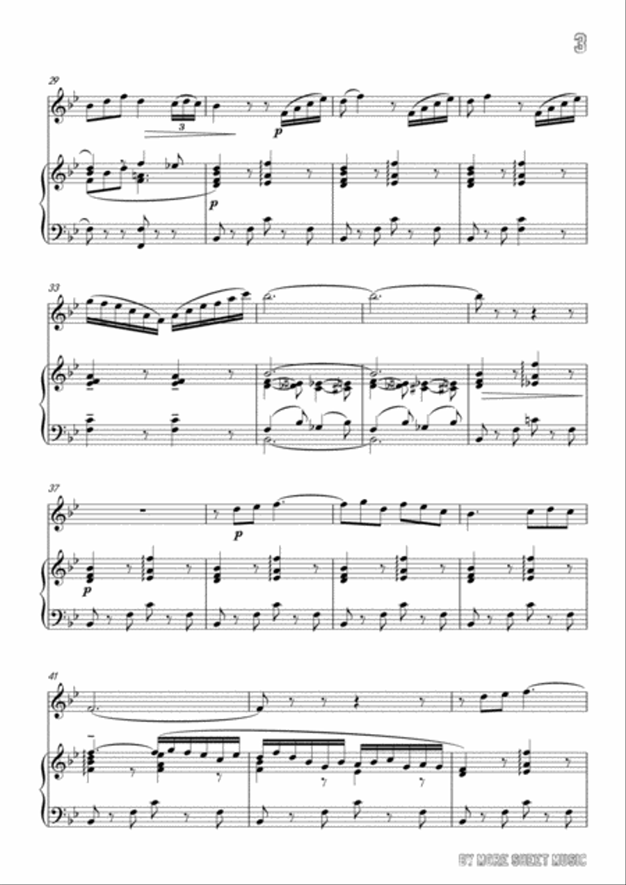 Gounod-Sérénade,for Flute and Piano Flute Solo scores gallery preview page 5