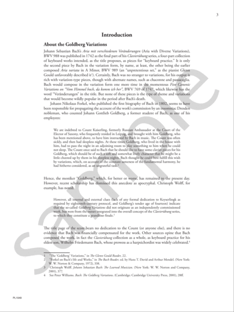 The “Goldberg” Variations Piano Solo scores gallery preview page 3