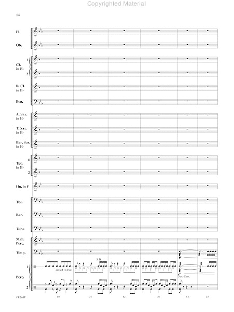 Will Drum for Food Will Drum for Food Concert Band scores gallery preview page 15