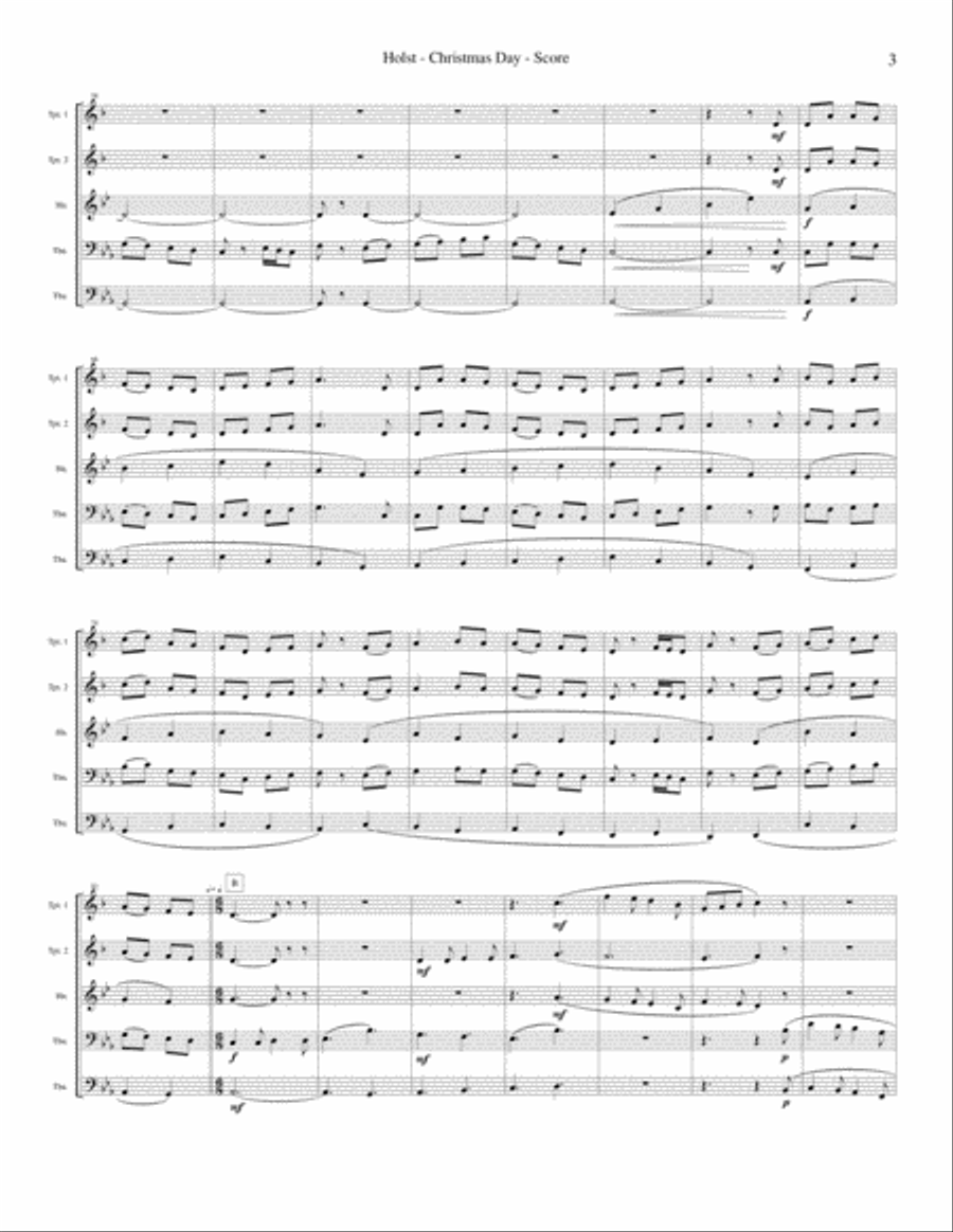 Christmas Day (Choral Fantasy on Old Carols) for Brass Quintet Brass Ensemble scores gallery preview page 4