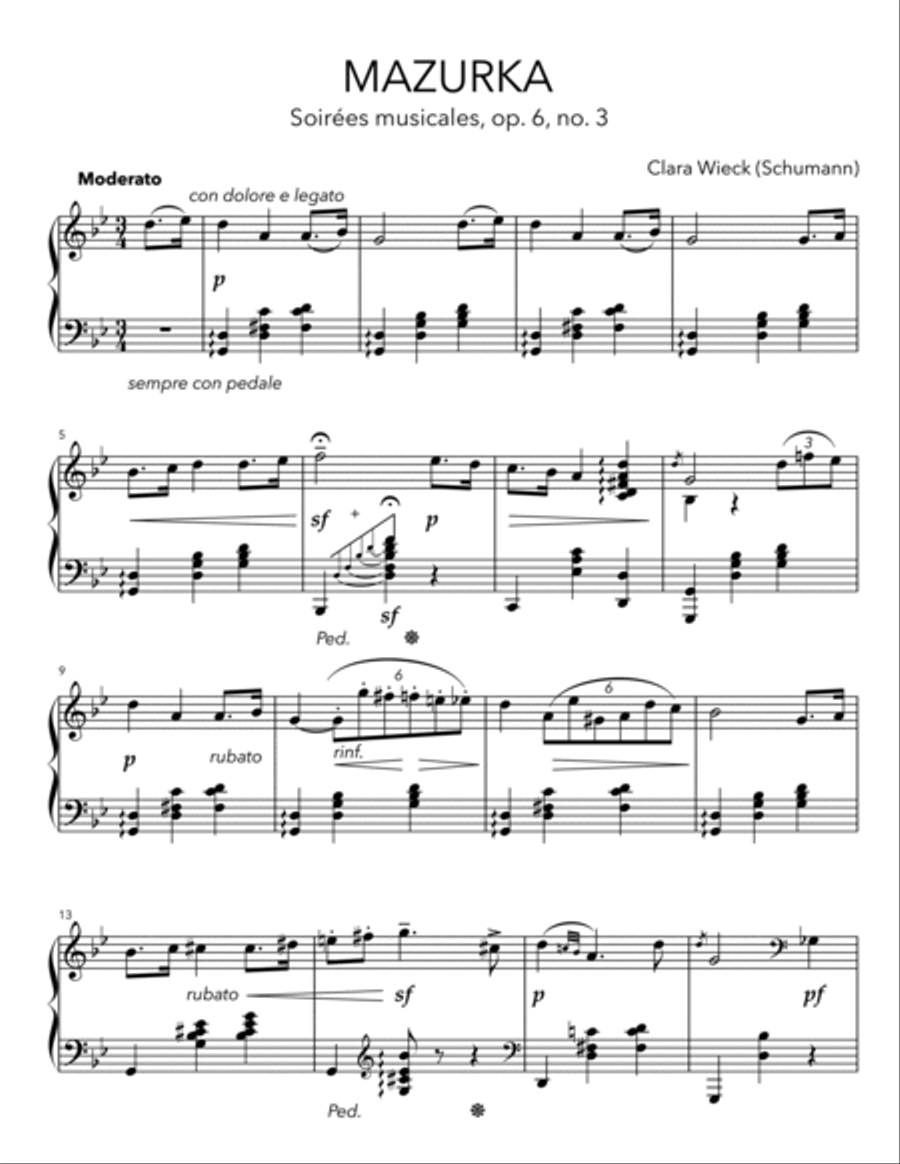 Mazurka in G Minor, op. 6 no. 3 Piano Solo scores gallery preview page 2