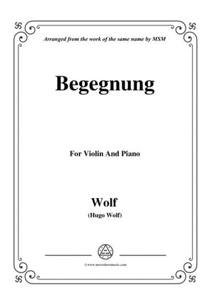 Book cover for Wolf-Begegnung, for Violin and Piano