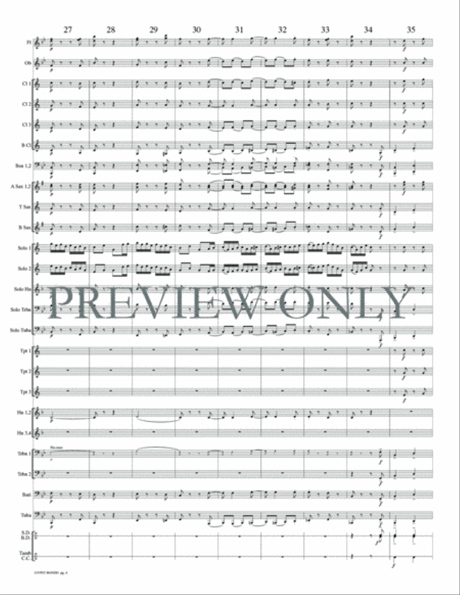 Gypsy Rondo Concert Band scores gallery preview page 7