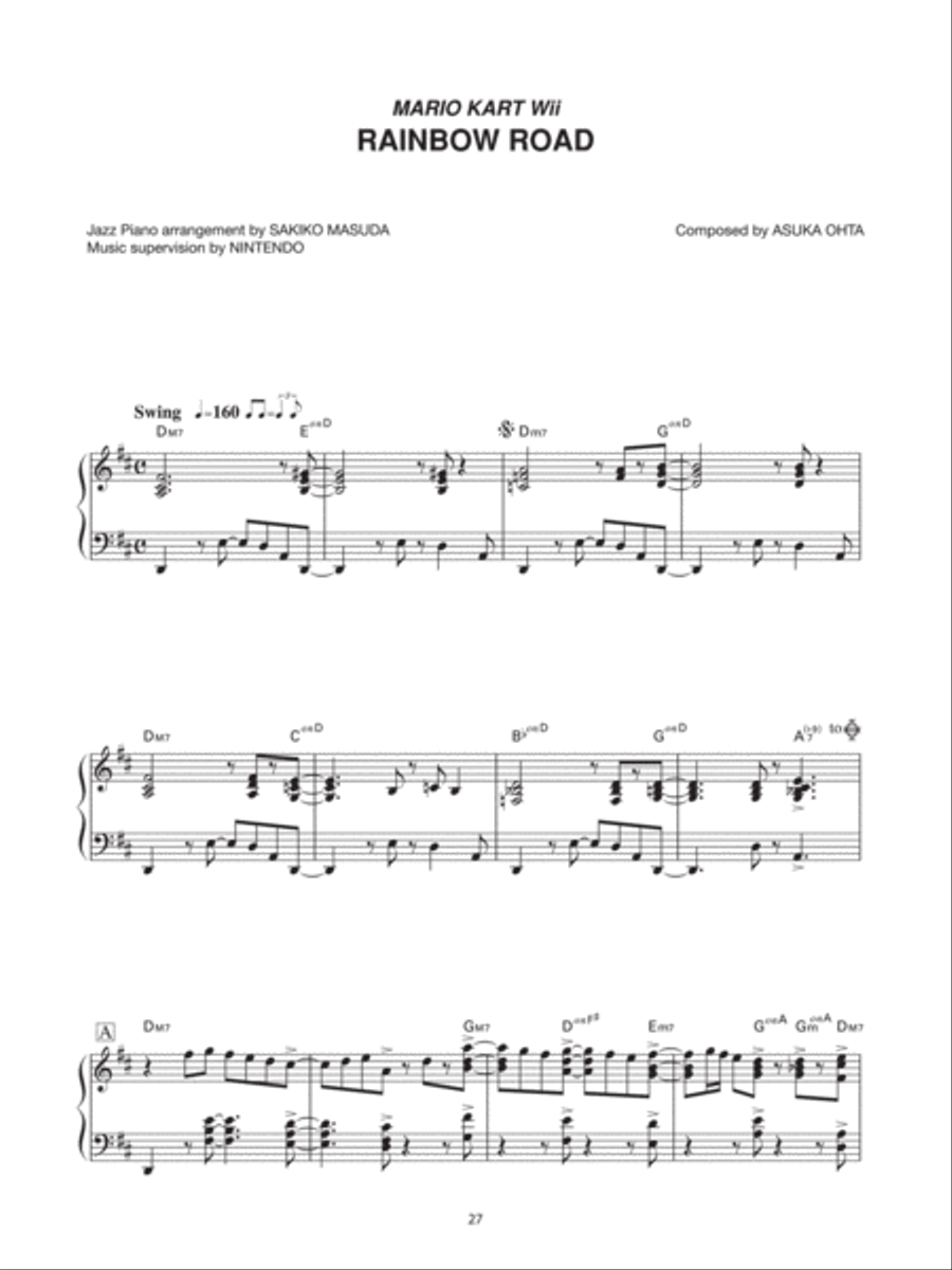 Mario Kart World Rainbow Road Piano Solo scores gallery preview page 1