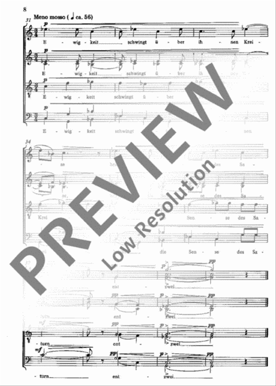Fünf Gesänge Fünf Gesänge 4-Part scores gallery preview page 8
