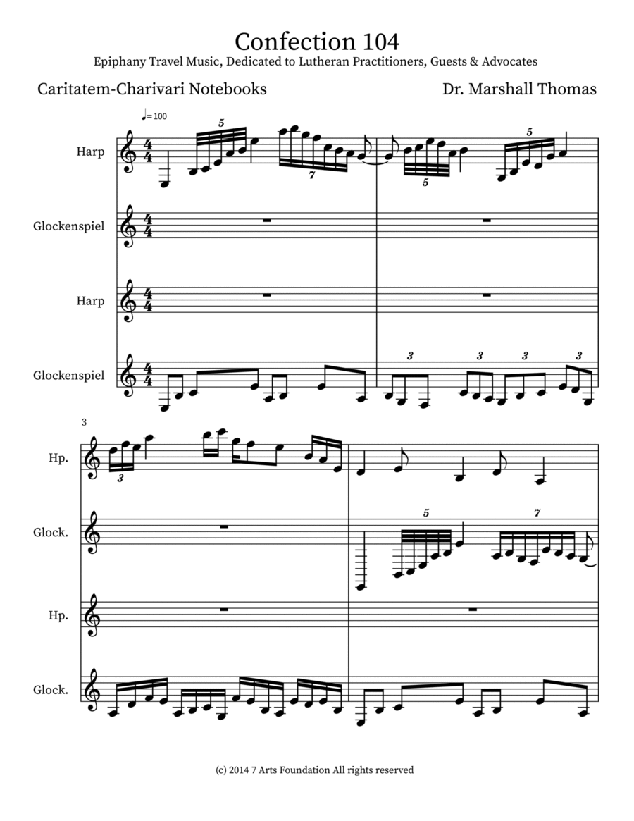Confection 104 Percussion scores gallery preview page 1