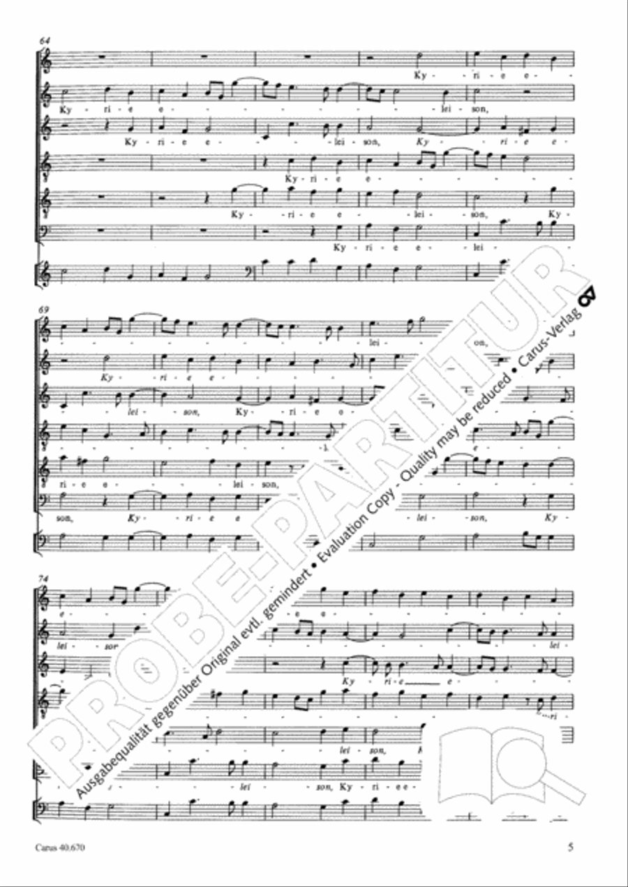 Missa in illo tempore Choir scores gallery preview page 18
