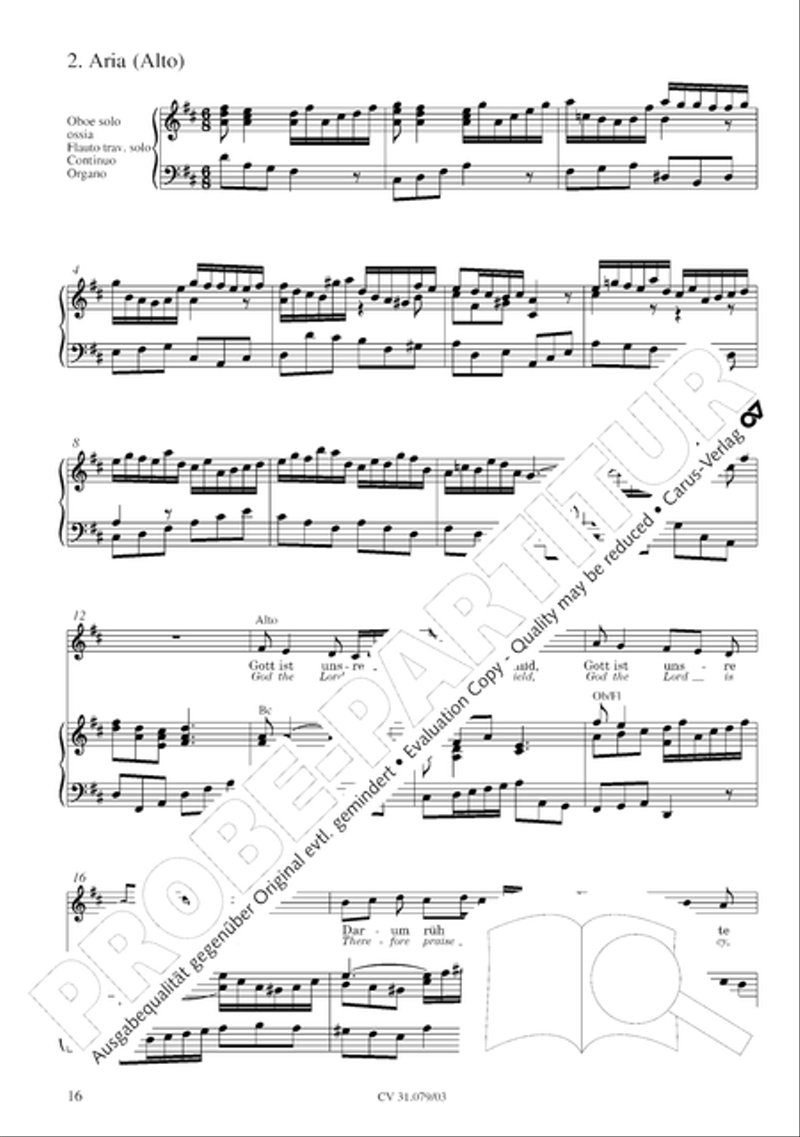 God the Lord is sun and shield (Gott, der Herr, ist Sonn und Schild) 4-Part scores gallery preview page 17