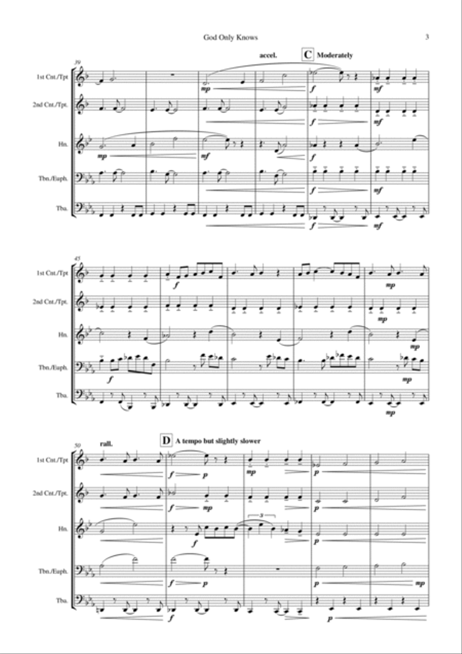 God Only Knows Baritone Horn TC scores gallery preview page 5