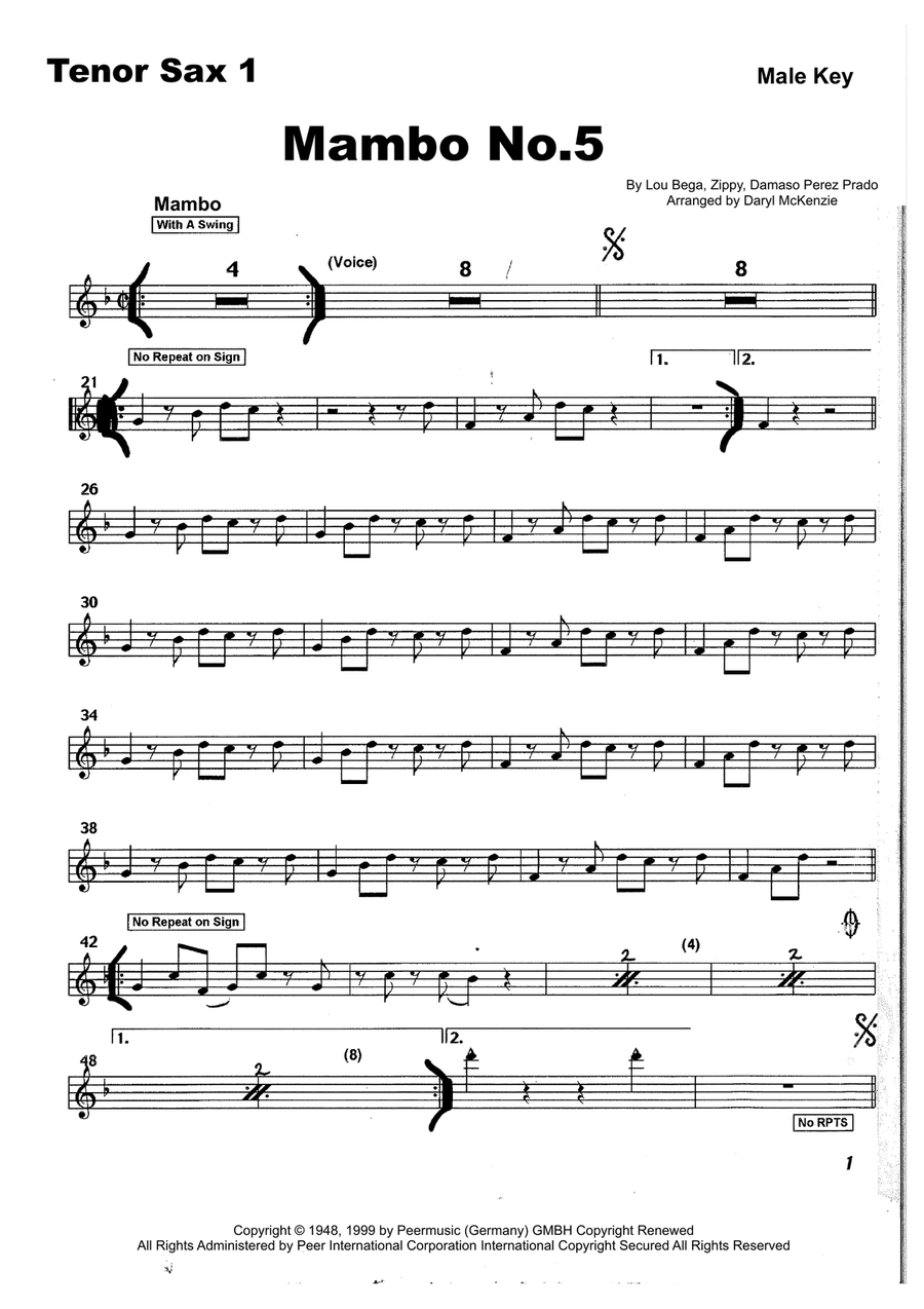 Mambo No. 5 (a Little Bit Of...) Jazz Ensemble scores gallery preview page 3