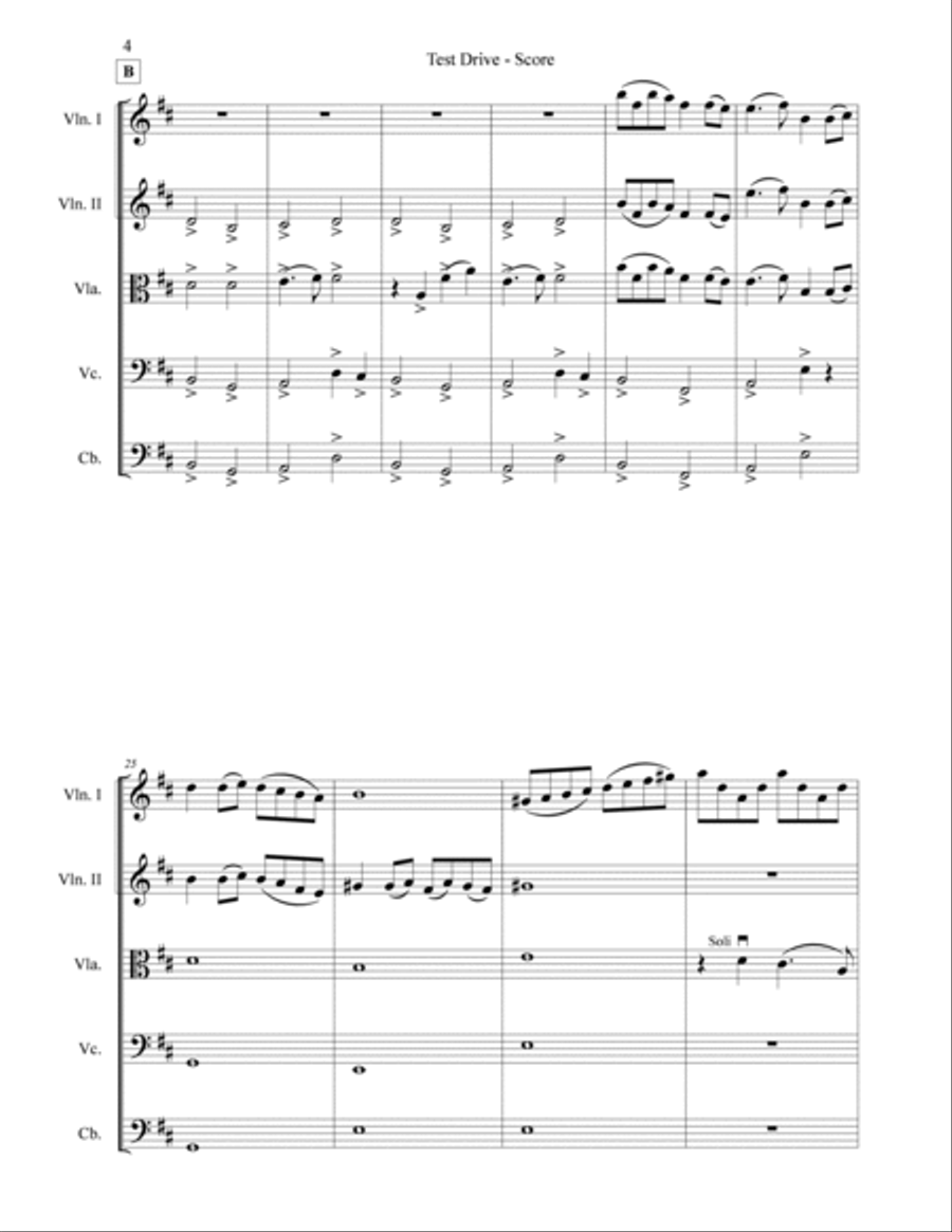 Test Drive String Quintet scores gallery preview page 4