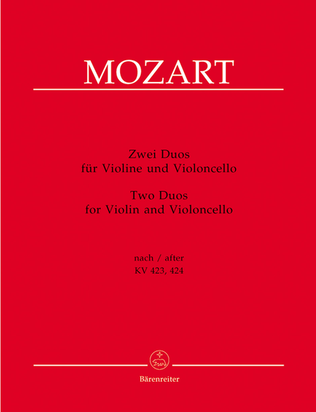 Book cover for Zwei Duos for Violin and Violoncello