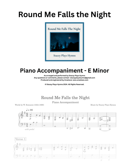 Round Me Falls the Night [Piano Accompaniment in E Minor] image number null