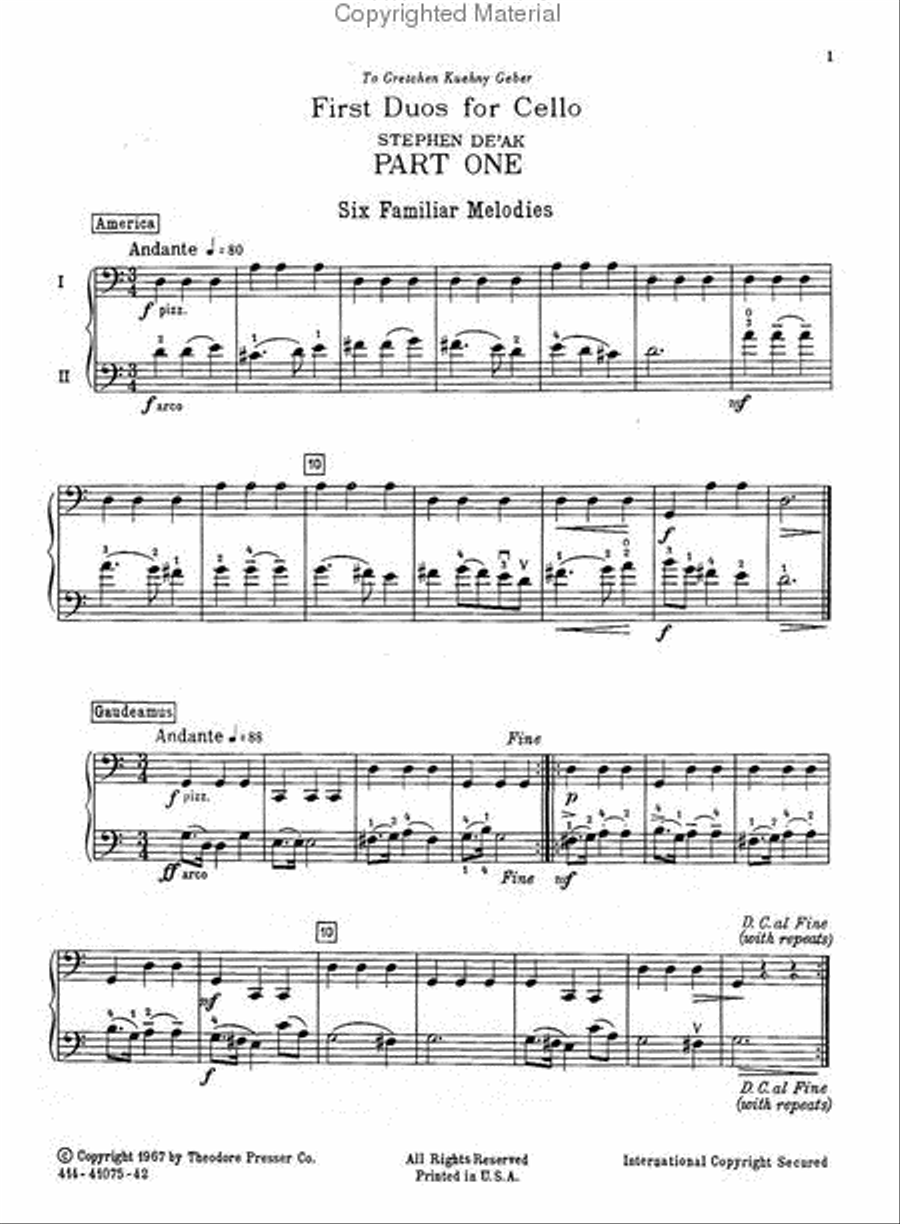 First Duos for Cello First Duos for Cello String Duet scores gallery preview page 2