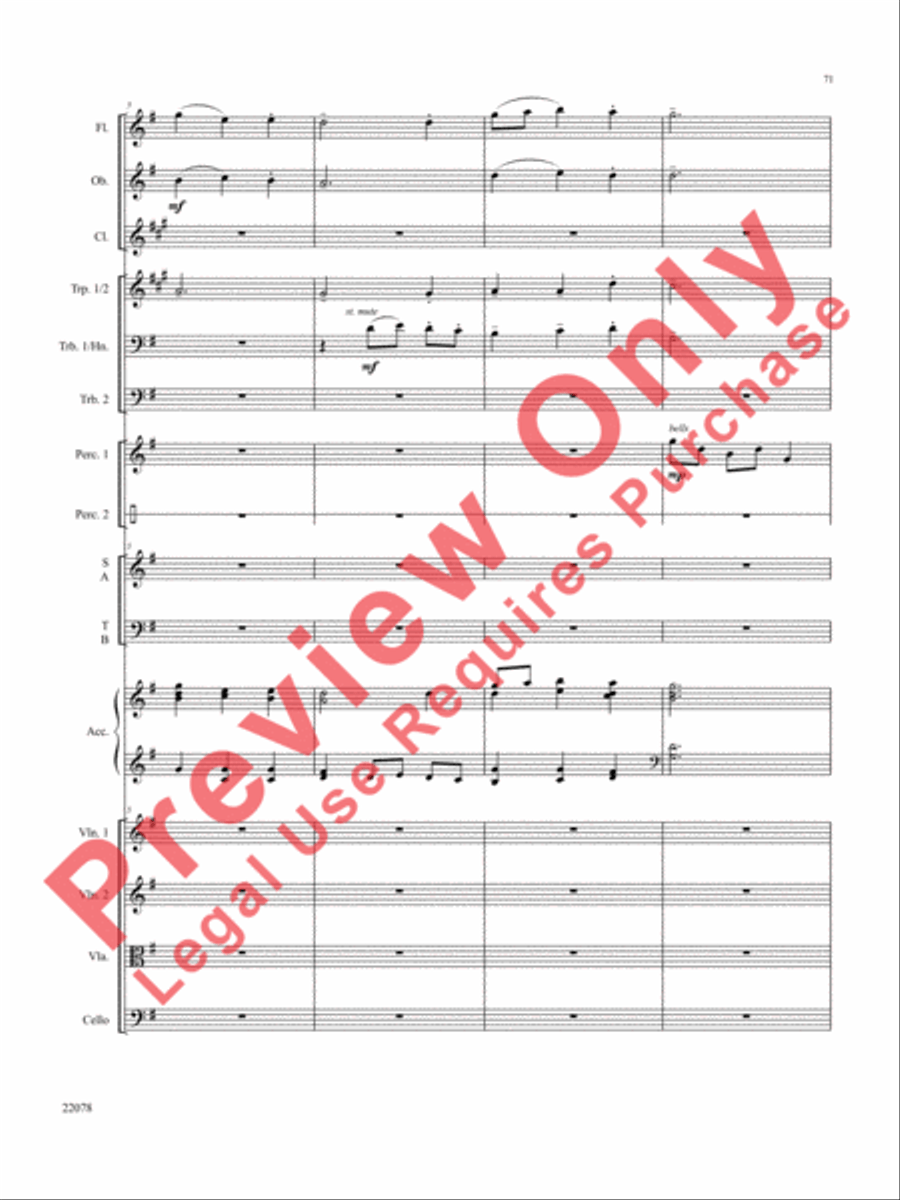 A Christmas Carol (Instrumental Parts) Choir scores gallery preview page 72