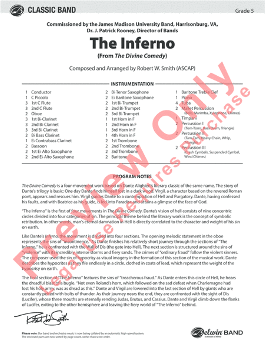 The Inferno The Inferno Concert Band scores gallery preview page 2
