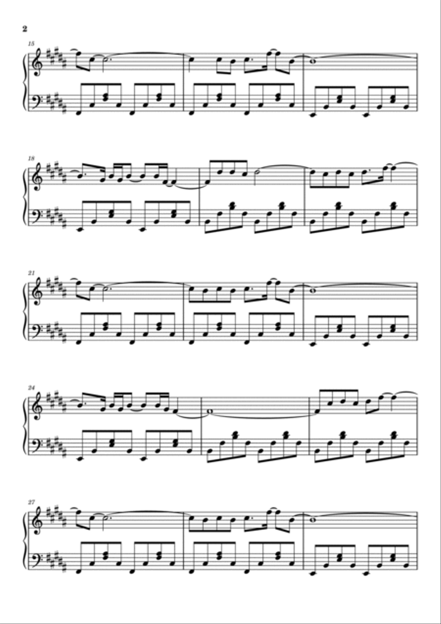 Yellow Piano Solo scores gallery preview page 2
