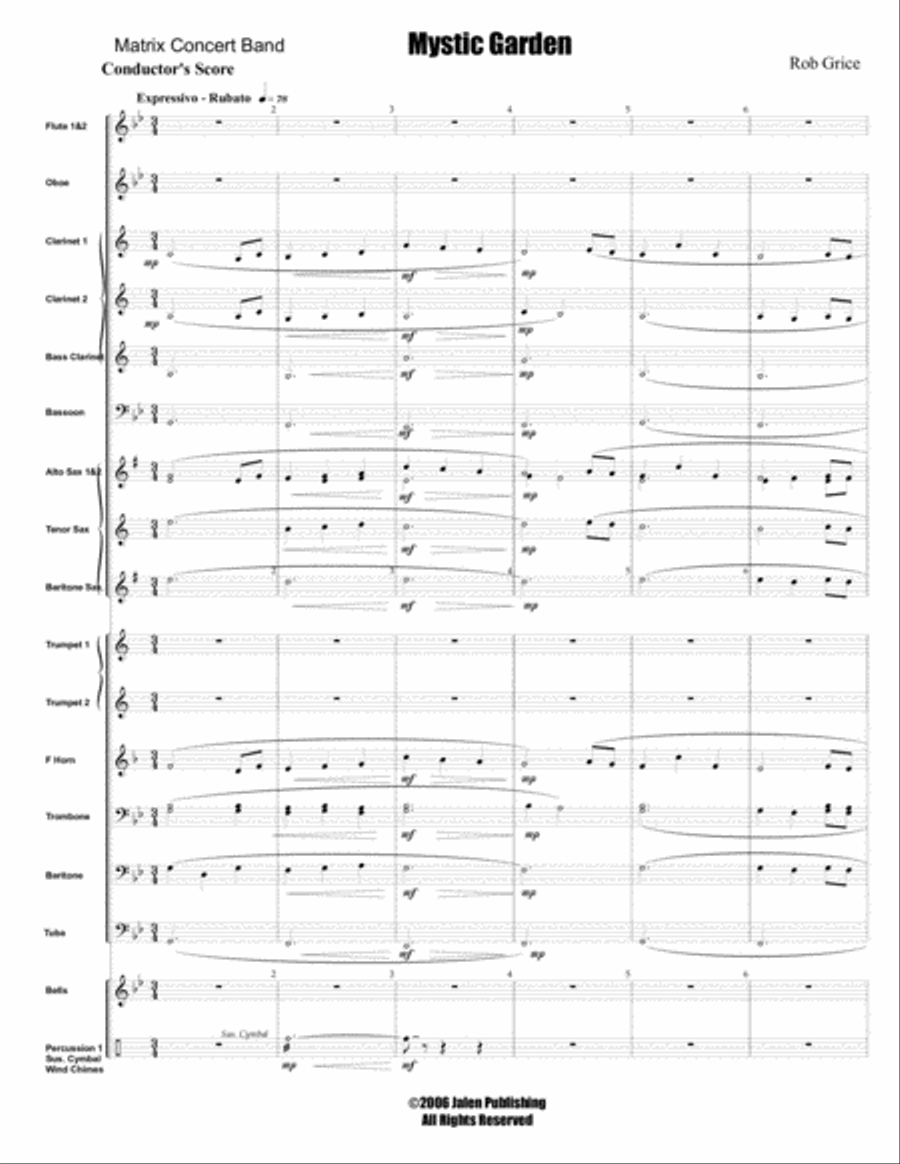 Mystic Garden Concert Band scores gallery preview page 2