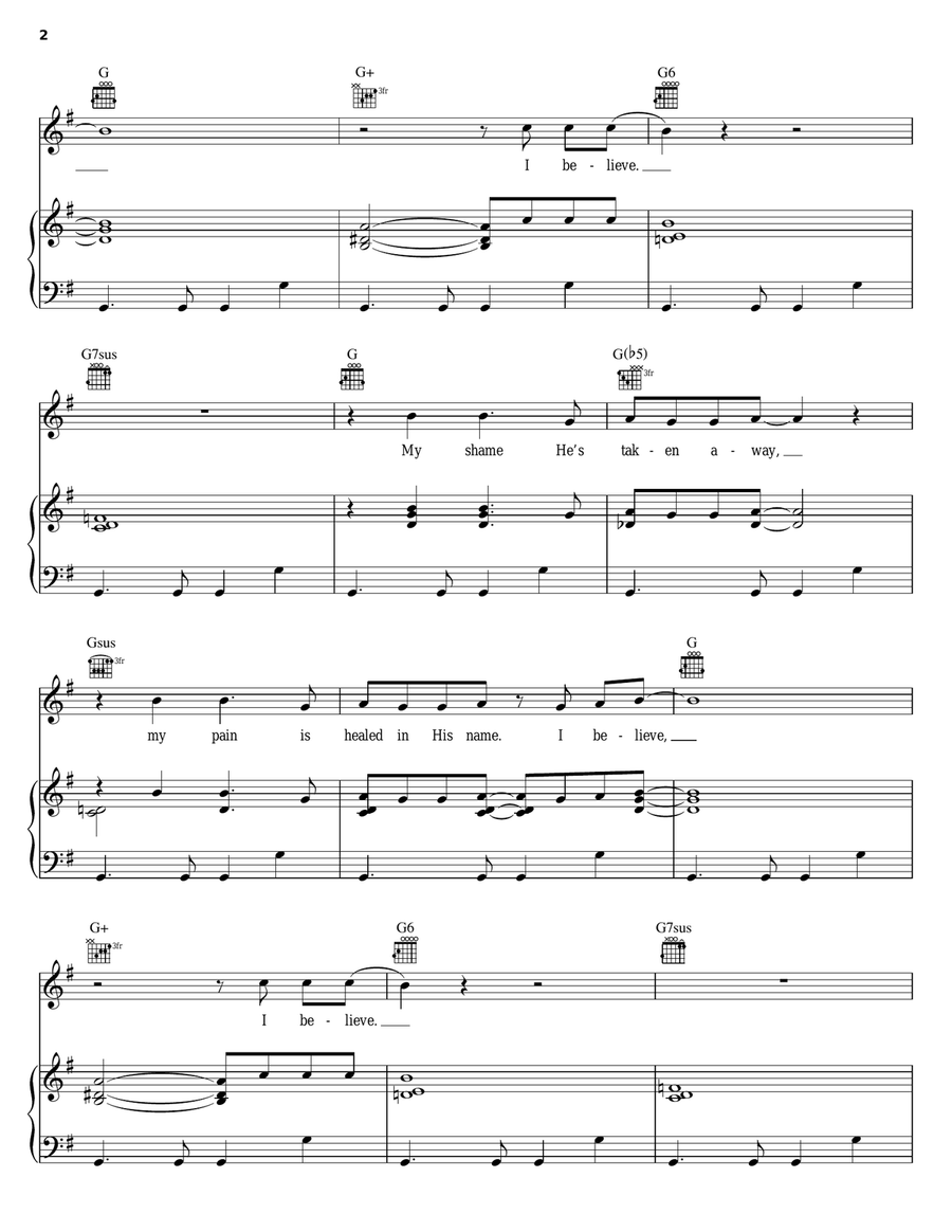 My Redeemer Lives Piano, Vocal, Guitar scores gallery preview page 2