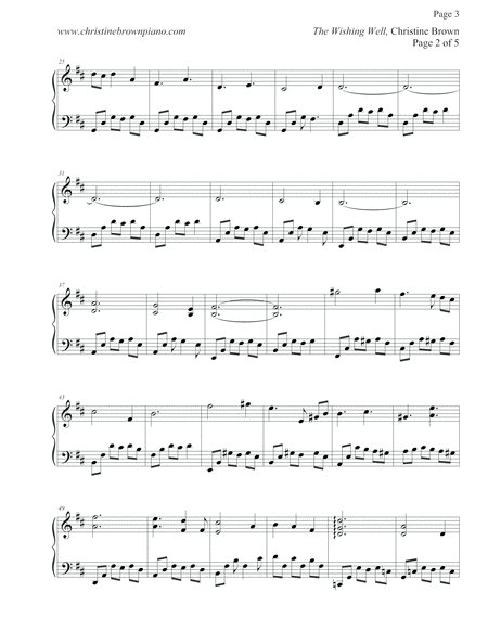 Solo Piano - THE WISHING WELL Songbook - Christine Brown
