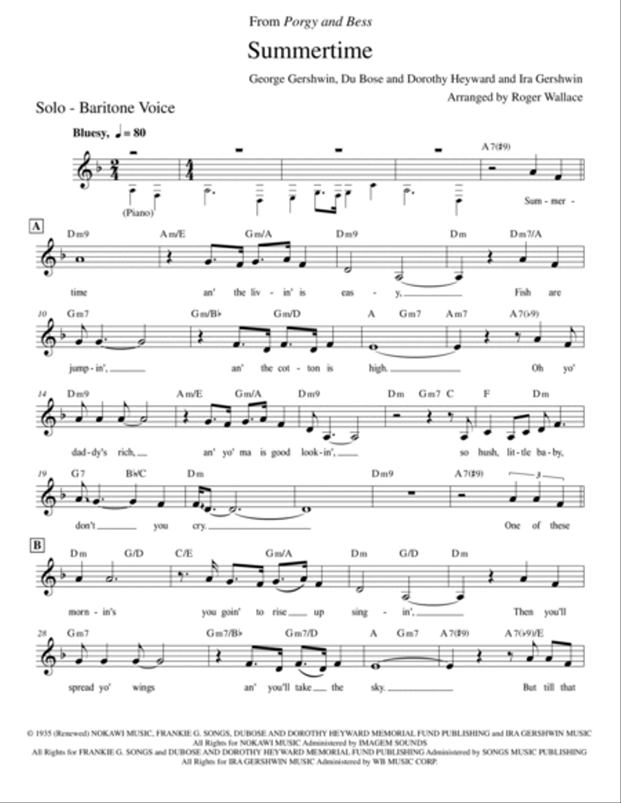 Summertime Voice scores gallery preview page 3