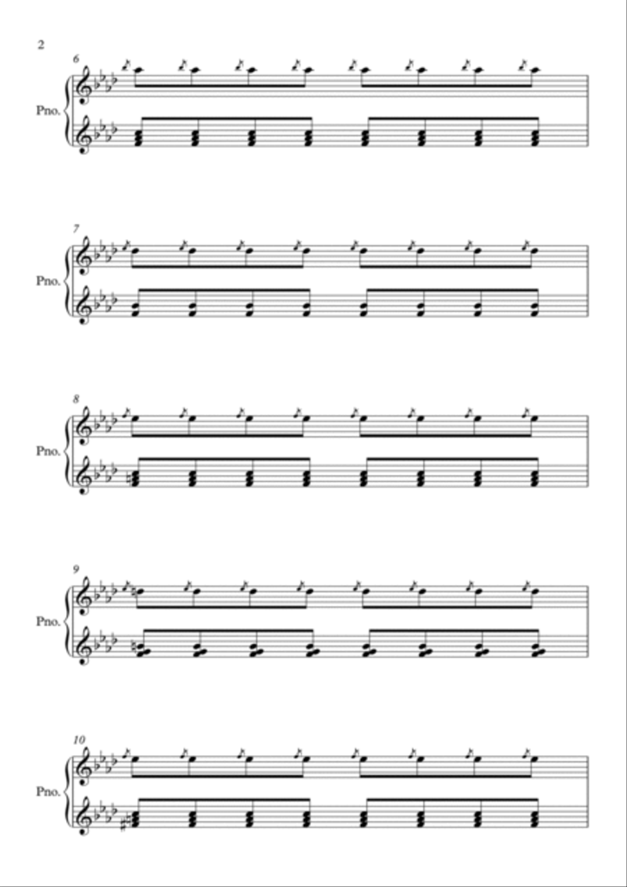 Winter (First Movement) from The Four Seasons by Vivaldi Piano Piano Solo scores gallery preview page 2
