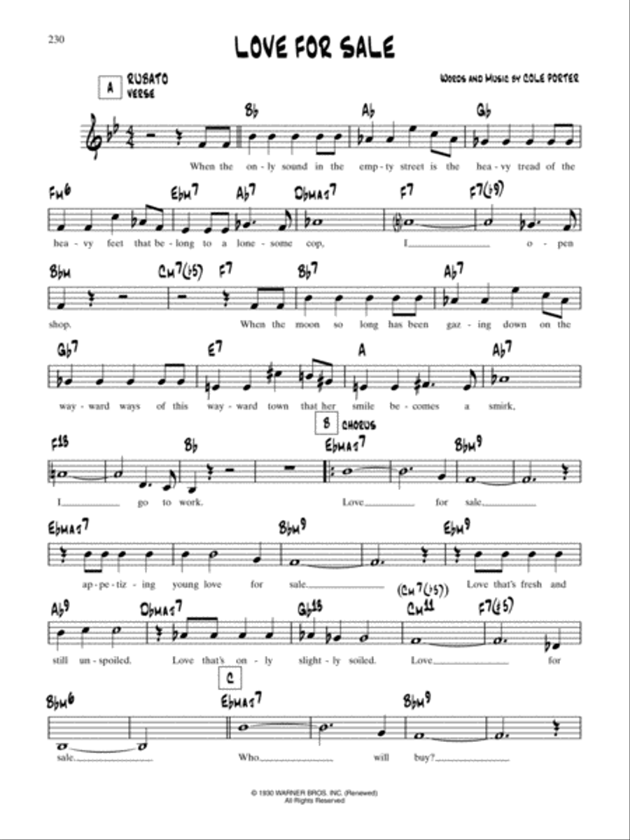 Love For Sale School and Community scores gallery preview page 1