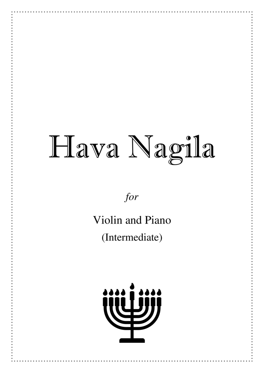 Hava Nagila - Violin and Piano Violin Solo scores gallery preview page 1